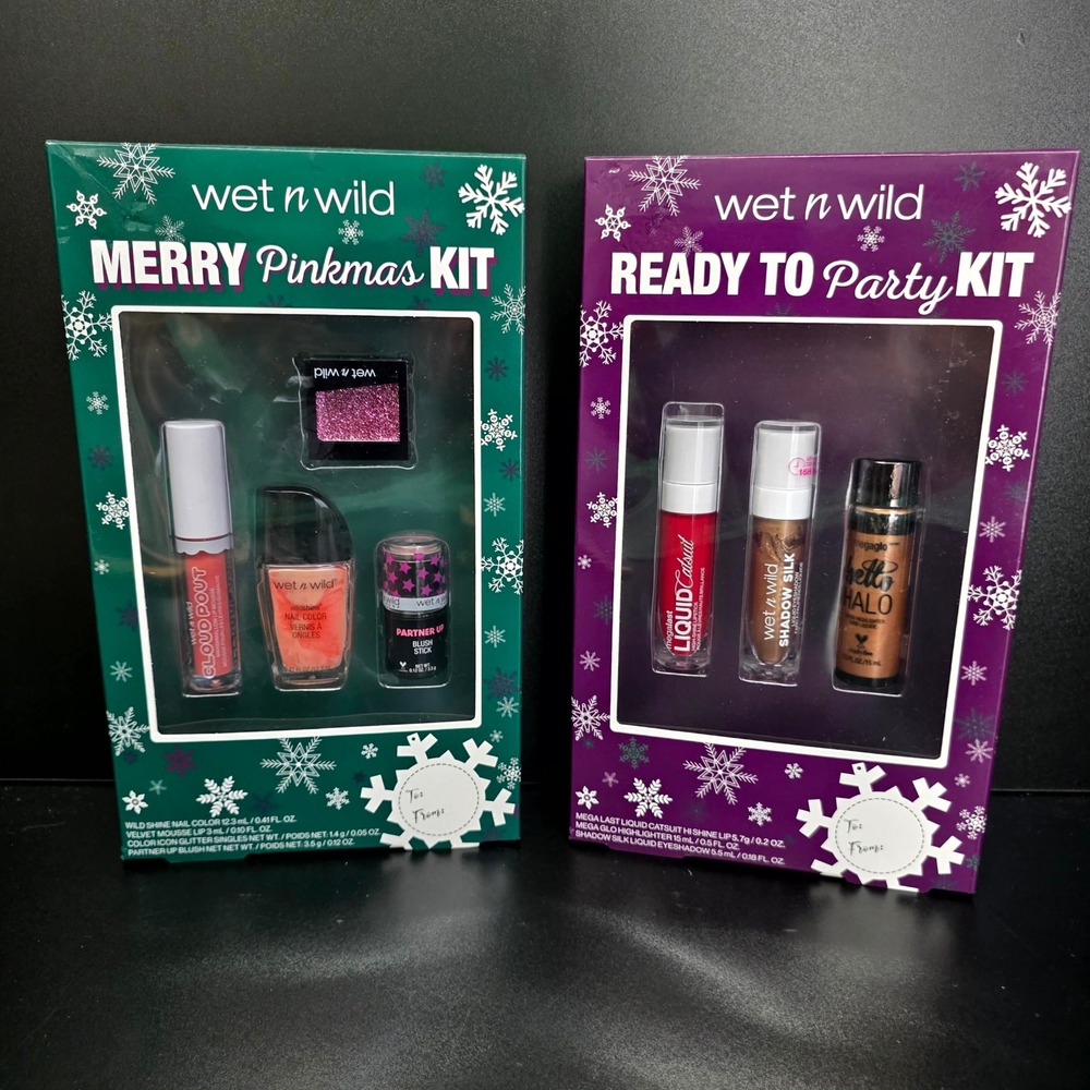 wet n wild Makeup Gift Set Bundle Merry Pinkmas Ready To Party Kits Holiday New
